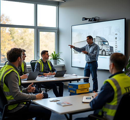 AS Logistik utbildad personal vid ett bemannat företag